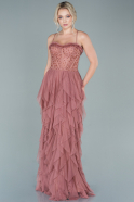 Длинное Вечернее Платье Цвет корицы ABU2552