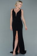 Длинное Вечернее Платье Черный ABU2496