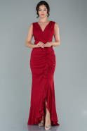 Длинное Вечернее Платье Русалка красный ABU2556