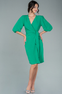 Короткое Платье На Приглашение зелёный ABK1465
