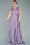 Длинное Свободное Вечернее Платье Лавандовый ABU1762