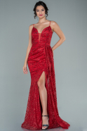 Длинное Вечернее Платье красный ABU2587