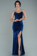 Длинное Вечернее Платье Ярко-синий ABU2588