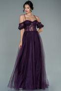 Длинное Вечернее Платье Пурпурный ABU2591