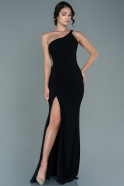 Длинное Вечернее Платье Черный ABU2616
