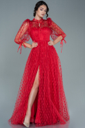 Длинное Вечернее Платье красный ABU2589