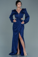 Длинное Вечернее Платье Ярко-синий ABU2632