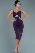 Миди Пригласительное Платье Тёмно-пурпурный ABK1506