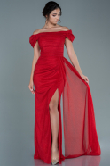 Длинное Выпускное Платье красный ABU2639