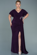 Длинное Свободное Вечернее Платье Пурпурный ABU2648