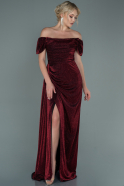 Длинное Вечернее Платье Бордовый ABU2657