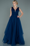 Длинное Вечернее Платье Темно-синий ABU1727
