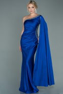 Длинное Вечернее Платье Ярко-синий ABU2663