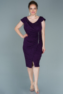 Миди Вечернее Платье Большого Размера Тёмно-пурпурный ABK1528