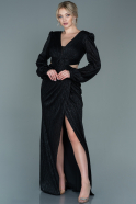 Длинное Вечернее Платье Черный ABU2632