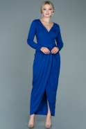 Длинное Вечернее Платье Ярко-синий ABU2691