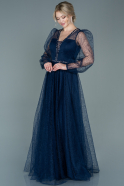 Длинное Вечернее Платье Темно-синий ABU2692