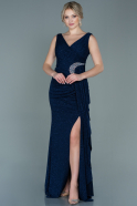 Длинное Вечернее Платье Темно-синий ABU2693