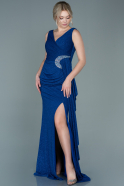 Длинное Вечернее Платье Ярко-синий ABU2693