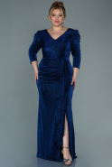 Длинное Вечернее Платье Ярко-синий ABU2802