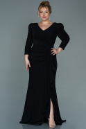 Длинное Вечернее Платье Черный ABU2580