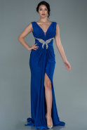 Длинное Вечернее Платье Ярко-синий ABU2702