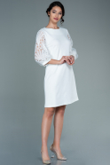 Короткое Платье На Приглашение Белый ABK1543