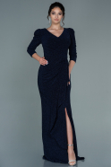 Длинное Вечернее Платье Темно-синий ABU2580
