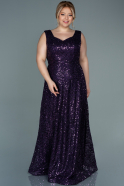 Длинное Вечернее Платье С Чешуйками Пурпурный ABU2765