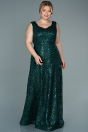 Длинное Вечернее Платье С Чешуйками Изумрудно-зеленый ABU2765