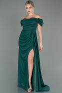 Длинное Выпускное Платье Изумрудно-зеленый ABU2639