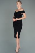 Короткое Платье На Приглашение Черный ABK1572