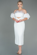Миди Ночное Платье Белый ABK1575