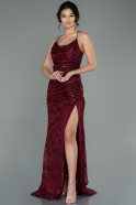 Длинное Вечернее Платье Бордовый ABU2803