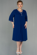 Короткое Шифоновое Вечернее Платье Ярко-синий ABK1591