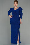 Длинное Вечернее Платье Ярко-синий ABU2580