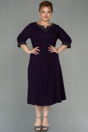 Миди Вечернее Платье Большого Размера Тёмно-пурпурный ABK1595