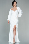 Длинное Вечернее Платье Белый ABU2810