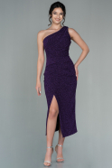 Миди Пригласительное Платье Пурпурный ABK1598