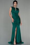 Длинное Вечернее Платье Русалка Изумрудно-зеленый ABU2813