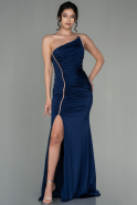Длинное Вечернее Платье Русалка Темно-синий ABU2815