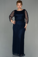 Длинное Вечернее Платье Темно-синий ABU256