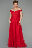 Длинное Свободное Вечернее Платье красный ABU020