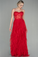 Длинное Вечернее Платье красный ABU2822