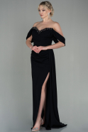Длинное Вечернее Платье Черный ABU2823