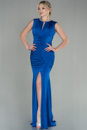 Длинное Вечернее Платье Русалка Ярко-синий ABU2813
