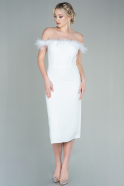 Миди Пригласительное Платье Белый ABK1607