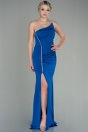 Длинное Вечернее Платье Русалка Ярко-синий ABU2815