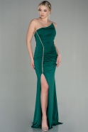 Длинное Вечернее Платье Русалка Изумрудно-зеленый ABU2815