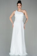 Длинное Вечернее Платье Белый ABU2834